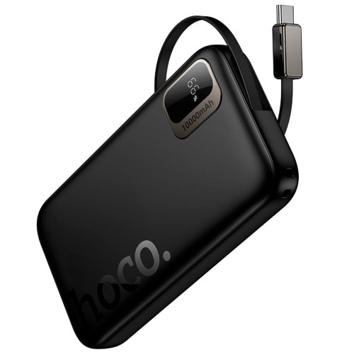 УМБ HOCO Key PD power bank with telescopic cable Q51 10000mAh |1Type-C, 20W/3A, PD/QC| black