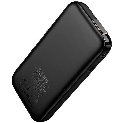 УМБ HOCO Key PD power bank with telescopic cable Q51 10000mAh |1Type-C, 20W/3A, PD/QC| black