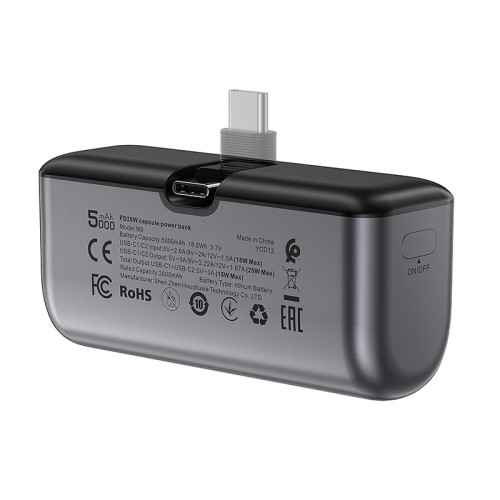 УМБ ACEFAST PD capsule power bank M9 5000mAh |1Type-C, 20W/3A, PD/QC| black