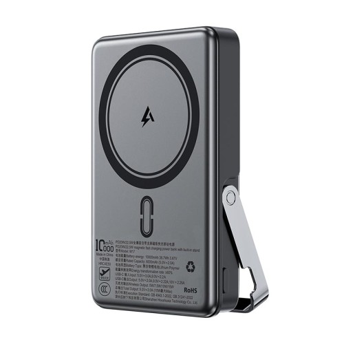УМБ ACEFAST PD magnetic fast charging power bank with built-in stand M17 10000 mAh |1Type-C, 22.5W/3A, PD/QC| black