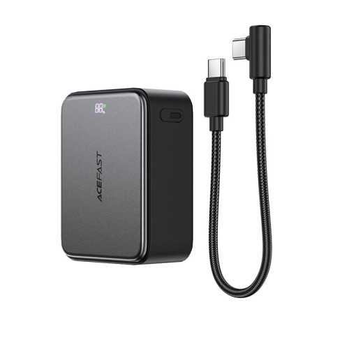 УМБ Acefast fast charging power bank with cable M28 10000mAh |1USB/2Type-C, 22.5W/3A, PD/QC| black