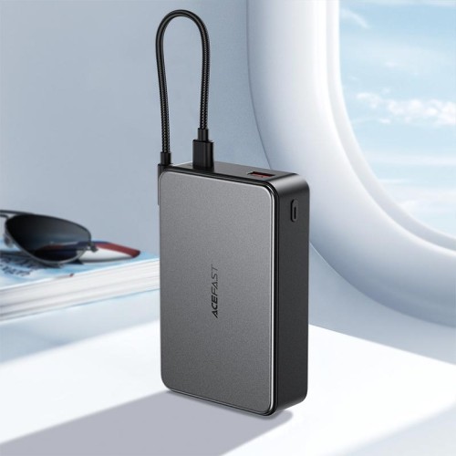 УМБ Acefast fast charging power bank with cable M29 20000mAh |1USB/2Type-C, 22.5W/3A, PD/QC| black