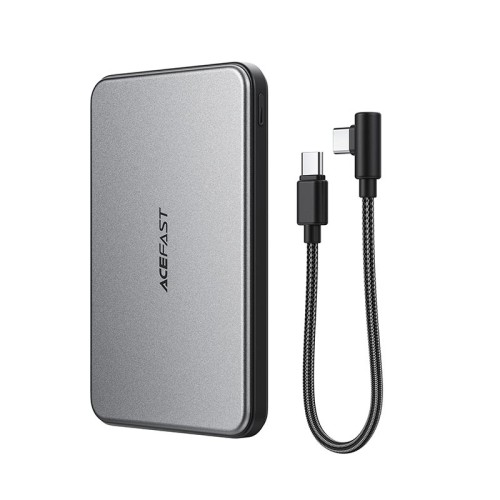 УМБ Acefast PD magnetic fast charging power bank with cable M30 5000mAh |2Type-C, 20W/3A, PD/QC| black