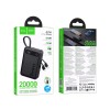 УМБ HOCO Edge PD fully compatible power bank with two cables J171A 20000mAh |1USB/1Type-C, 22.5W/3A, PD/QC| black