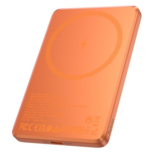 УМБ HOCO Joy PD magnetic fast charging power bank Q26 5000mAh |1Type-C, 20W/3A, PD/QC| orange