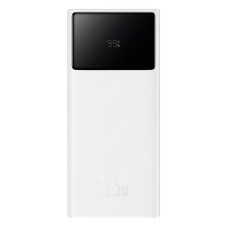 УМБ Baseus Star-Lord Digital Display Fast Charge Power Bank 30000mAh |2USB/1Type-C, 22.5W/3A, PD/QC| white