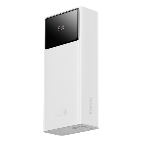 УМБ Baseus Star-Lord Digital Display Fast Charge Power Bank 30000mAh |2USB/1Type-C, 22.5W/3A, PD/QC| white