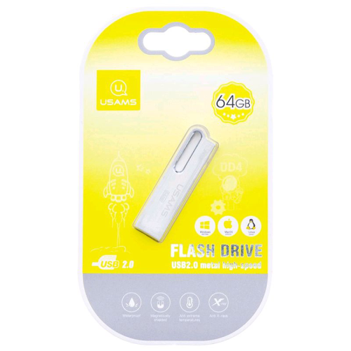 Флешка USAMS USB Flash Disk Aluminum Alloy High Speed 64GB US-ZB099 silver