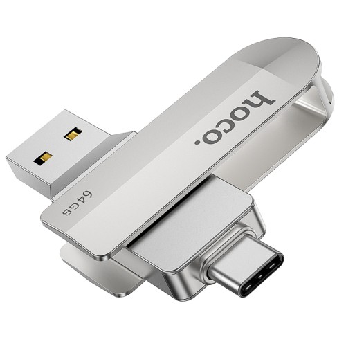 Флешка HOCO Wise USB3. 0 Type-C OTG USB flash drive UD10 64GB silver
