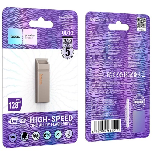 HOCO Clever USB3.2 USB flash drive (128GB) UD13 |exFAT| grey