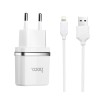 Адаптер мережевий Hoco Lightning cable C11 |1USB, 1А| white