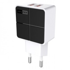 Адаптер мережевий  AWEI C-500 |2USB, 2.4A| black