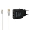Адаптер мережевий micro cable KONI STRONG K2 |2USB, 2.1A| black