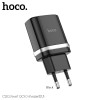 Адаптер мережевий HOCO Smart FCP/AFC C12Q |1USB, 3A, 18W, QC3.0| black