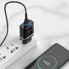 Адаптер мережевий HOCO Type-C cable Smart FCP/AFC C12Q |1USB, 3A, 18W, QC3.0| white