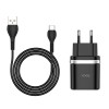 Адаптер мережевий HOCO Type-C cable Smart FCP/AFC C12Q |1USB, 3A, 18W, QC3.0| white