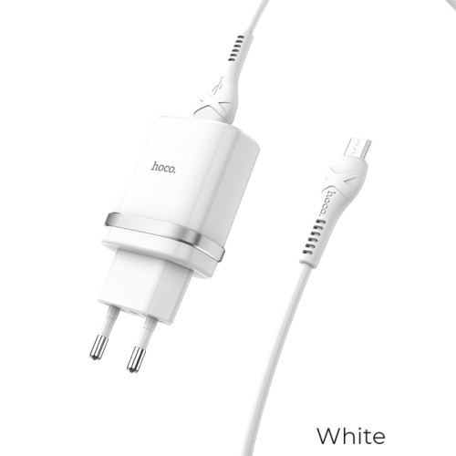Адаптер мережевий HOCO Micro USB cable Smart FCP/AFC C12Q |1USB, 3A, 18W, QC3.0| black