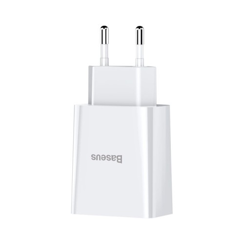 Адаптер мережевий BASEUS Speed Mini Dual U Charger |2USB, 2A, 10.5W| (CCFS-R02) black