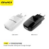Адаптер мережевий AWEI Small Portable C-821 |1USB, 2A| black