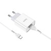 Адаптер мережевий HOCO Type-C cable Asombroso C81A |1USB, 2.1A| white