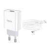 Адаптер мережевий HOCO Type-C cable Asombroso C81A |1USB, 2.1A| white