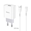 Адаптер мережевий HOCO Type-C cable Asombroso C81A |1USB, 2.1A| white