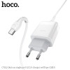 Адаптер мережевий HOCO Type-C cable Glorious single port charger set C72Q |1USB, QC3.0/FCP/AFC, 3A, 18W| black