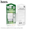 Адаптер мережевий HOCO Type-C cable Glorious single port charger set C72Q |1USB, QC3.0/FCP/AFC, 3A, 18W| black