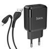 Адаптер мережевий HOCO Micro USB cable Speedy dual port charger set N7 |2USB, 2.1A| (Safety Certified) white