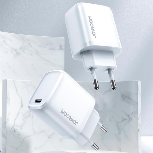 Адаптер мережевий JOYROOM Intelligent fast charger NRT-DY139E |1Type-C, QC/PD, 3A/20W| white