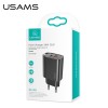 Адаптер мережевий USAMS T35 Fast Charger US-CC121 |1USB/1Type-C, 20W, PD3.0/QC| black