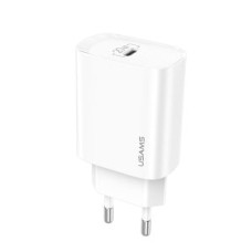 Адаптер мережевий USAMS T39 Single Port PD Fast Charger US-CC131 |1Type-C, 20W, PD3.0| white
