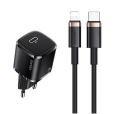 Адаптер мережевий USAMS T36 Type-C to Lightning cable XFK Super Cube Series CC124 |1Type-C, 20W, PD| black