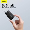 Адаптер мережевий BASEUS Compact Quick Charger 1USB/1Type-C, QC/PD, 20W, 3A| (CCXJ-B02) black