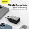 Адаптер мережевий BASEUS Speed Mini Quick Charger 1C |1Type-C, PD/QC,20W, 3A| (CCFS-SN02) black