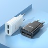 Адаптер мережевий HOCO Star round dual port charger C88A |2USB, 2.4A| white