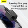 Адаптер мережевий BASEUS Type-C to Type-C cable Super Si Quick Charger |1Type-C, 3A/25W, PD/QC| (TZCCSUP-L02) black