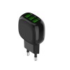 Адаптер мережевий LDNIO Micro USB Cable A3309 |3USB, 3.4A| black