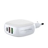 Адаптер мережевий LDNIO Type-C to Lightning Cable A3510Q |2USB/1Type-C, QC/PD, 3A/28.5W| white
