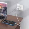 Адаптер мережевий HOCO Type-C to Lightning Cable Lineal C95A |1USB/1Type-C, PD/QC, 20W/3A| white