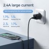 Адаптер мережевий JOYROOM Mini dual port smart fast charge  L-2A121 |2USB, 2.4A| black