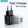 Адаптер мережевий JOYROOM Mini dual port smart fast charge  L-2A121 |2USB, 2.4A| black