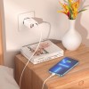 Адаптер мережевий HOCO Lightning cable Easy charge digital display charger set C93A |3USB, 3.4A| white