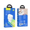 Адаптер мережевий HOCO Type-C to Lightning Cable Victorious single port charger set N24 |1Type-C, 20W/3A, PD/QC| black