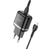 Адаптер мережевий HOCO Type-C to Lightning Cable Victorious single port charger set N24 |1Type-C, 20W/3A, PD/QC| white