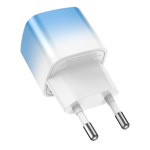Адаптер мережевий HOCO single port charger C101A |Type-C, PD, 3A/20W| blue