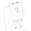 Адаптер мережевий HOCO Lightning Cable Courser dual-port charger C103A |2USB, 2.1A| white