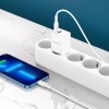 Адаптер мережевий BOROFONE Type-C to Lightning Cable Resource charger BA69A |1USB/1Type-C, 20W/3A, PD/QC| white