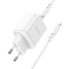 Адаптер мережевий BOROFONE Type-C to Lightning cable Reacher dual port charger set BN9 |2Type-C, 35W/3A, PD/QC| white