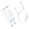 Адаптер мережевий HOCO Type-C to Lightning charger set C97A |1USB/1Type-C, 20W/3A, QC/PD| white
